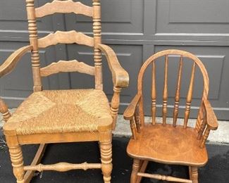 342 Adult and Childs Rocking Chairs