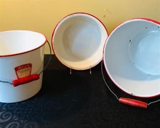 Vintage Enamel Pots