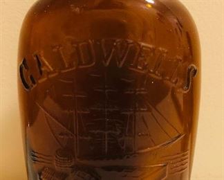 Vintage Caldwells Rum Bottle