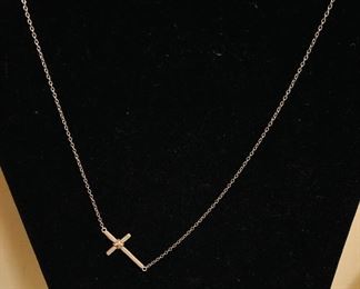 Sterling Silver Cross Necklace (3.4 Grams)