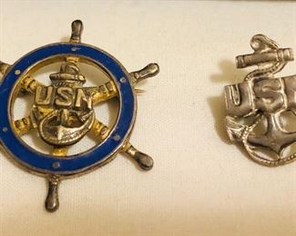 Sterling Silver Vintage US Navy Pins (5.0 Grams)