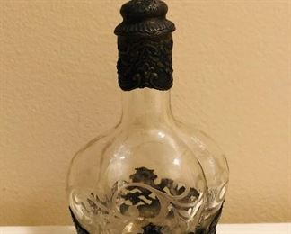 Antique Silverplate Cherub Bottle