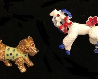 Vintage Puppy Brooches