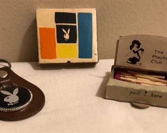 Vintage Playboy Keychain & Matchbox 