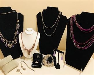 Silvertone Fashion Jewelry Collection Lot 1 