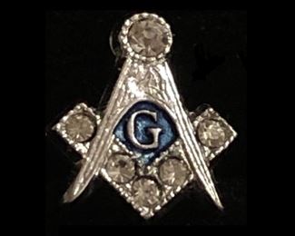 Sterling Silver Vintage Masonic Tie Tack (0.6 Grams) 