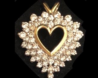 10K Gold Diamond Heart Pendant (5.3 Grams) 