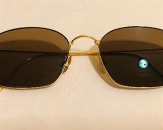 18K Gold Vintage Sunglasses 