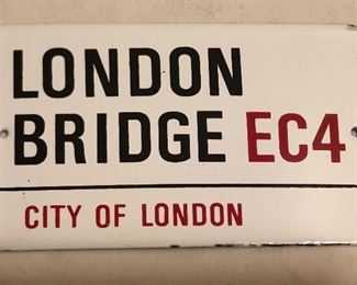 London Bridge Porcelain Enamel Plaque 