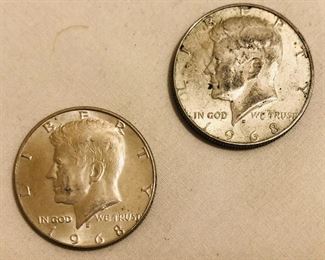 Vintage Silver Half Dollars 