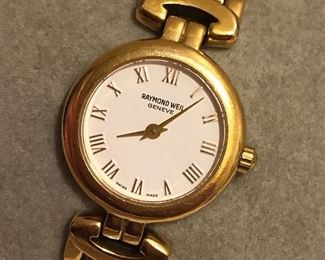 Authentic Raymond Weil Geneve 18K Gold Electroplated Watch - BATTERY NEWLY REPLACED! 