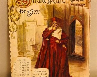 Vintage Shakespeare Calendar 