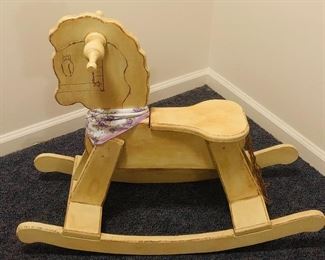 Vintage Hand Painted Rocking Horse 