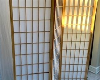 #24 & #25- 2 Japanese rice paper screens- 4 panels each- each panel is 70 x 17- $60 EACH screen