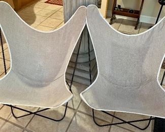 #17- Pair of iron butterfly chairs- BKF style chair- comes with 6 extra chair covers-$300 for ALL