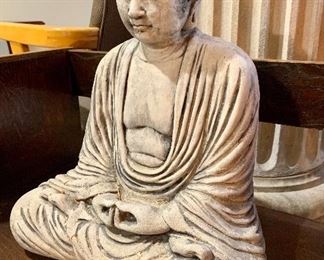 #18- Heavy concrete buddha statue- 18t x 14w-  $60