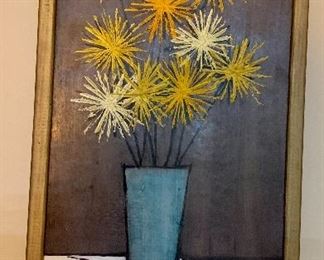 #12- Original signed Bob Mildrexler painting on masonite- 1964- 12 1/2 x 25- $350