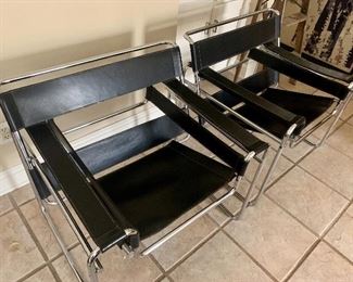 #43- Pair of Knoll Wassily Chairs designed by Marcel Breuer- $2000