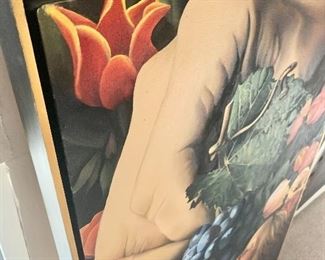 #66- Original signed painting- titled "Feeling Gape" oil on canvas by  Debbee A. Hix- 25w x 39 1/2t- $400