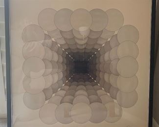 #65- Geometric Mod Art- signed and numbered print 82/100- 1970- 30 1/2 x 30 1/2-$200