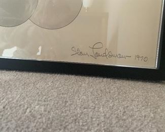 #65- Geometric Mod Art- signed and numbered print 82/100- 1970- 30 1/2 x 30 1/2-$200