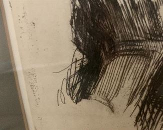 #54-Kathe Kollwitz Etching, embossed- 20 1/4 x 19 1/4-$400