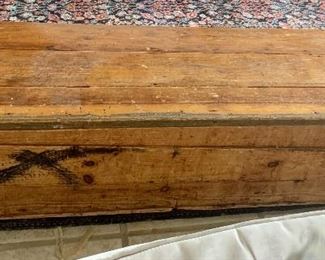 #52- Vintage shipping crate (coffee table)- 50w x 16d x `13 1/2t- $100