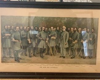 #31- Lee & His Generals- Copyright 1907- A.B. Graham Co. Lithograph- 29w x 18h- $160