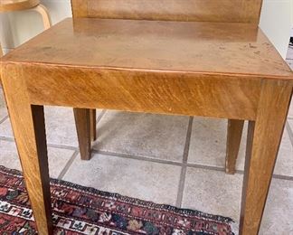 #39- Set of 2 Burled Walnut nesting tables- Made in Italy- (larger table) 17 1/4 x 20 1/4 x 20 1/2t, (smaller table) 19 1/4 x 13 x 18t-$500 for the pair