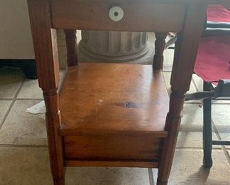#40- Antique side table with drawer- 18 x 20 x 30 3/4t- $80