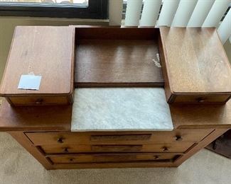 #56- Antique Dresser / Commode- 39 1/2 x 18 1/2d x 37t- $160