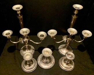 #81-  7 sterling candlesticks - These are ALL weighted- $120 for all
***Not discounted***
