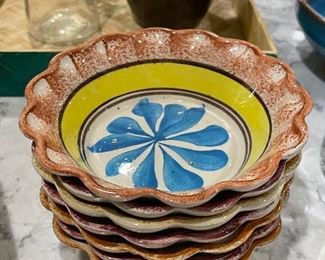 glazed pottery bowl set