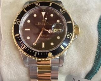 1988 Rolex Submariner with original band ( not on property until the sale and we do not give out prices)
