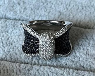 black and white diamonds designer ring