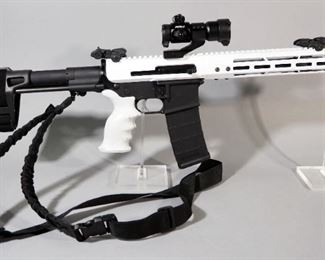 American Tactical Mil Sport 5.56 Cal Rifle SN# MSA074519, With Pinty Red/Green Dot Sight, Adjustable Stock, Flip Up Stock And Nylon Sling