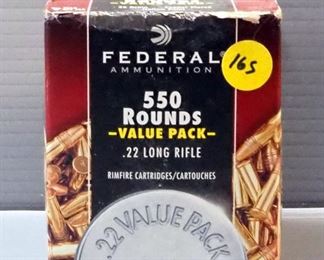 Federal .22 LR Ammo, Approx 550 Rds