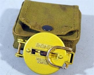 Engineer Directional Compass In Canvas Pouch
