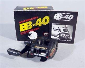 Browning/ Lew's BB-40 Baitcasting Reel, With Manual, In Box