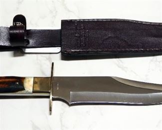 Coast Fixed Blade Knife, 8" Blade, With Leather Sheath