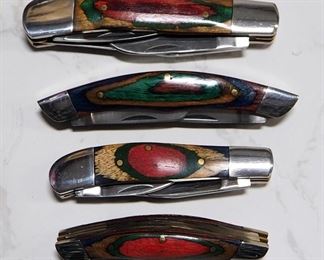 Pioneer 4 Knife Set, Each Knife With Multiple Folding Blades