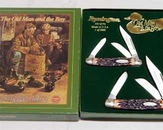 Remington Commemorative The Old Man And The Boy Knife Set, Includes Two 3-Blade Folding Knives, #RE18576, 1 Of 5000