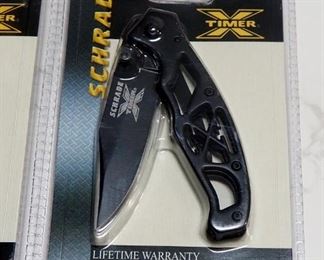 Schrade Xtimer Folding Knives, Qty 2, Each New In Package