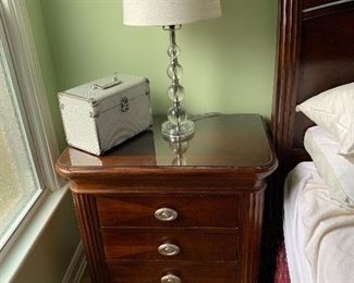 Collezione Europa nightstand with custom glass top