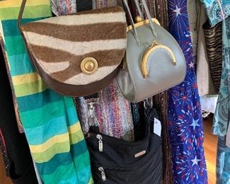 Zebra purse. leather overcoat