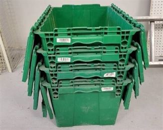 Lot of 4 Green Tubes with Flap Lids