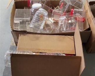 (3) Boxes of Assorted Storage Bins / Containers