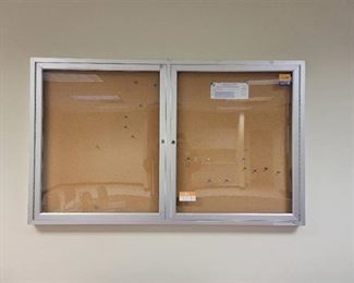 Quartet Glass Door Corkboard - No Key