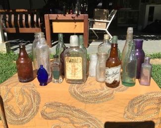 WLE012 - Vintage Glass Bottles Including Unique Hawaii Bottles - Lot #1 of 3