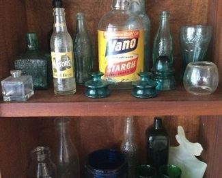 WLE014 WLE012 - Vintage Glass Bottles Including Unique Hawaii Bottles - Lot #3 of 3